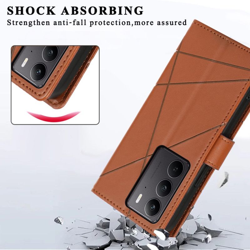 Folio Deksel Realme C75 Linjer