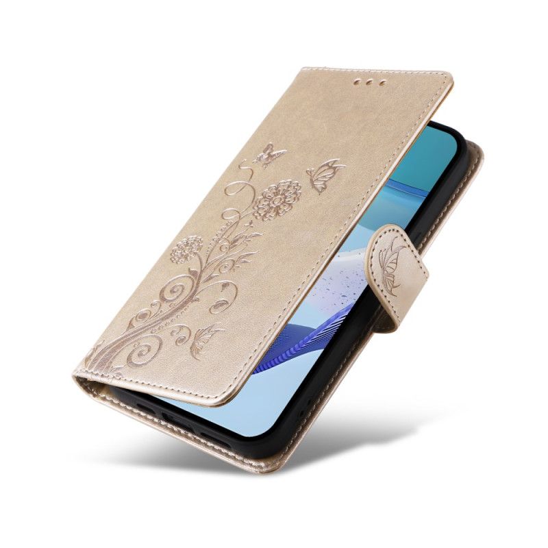 Folio Deksel Realme C75 Sommerfugler Og Blomster