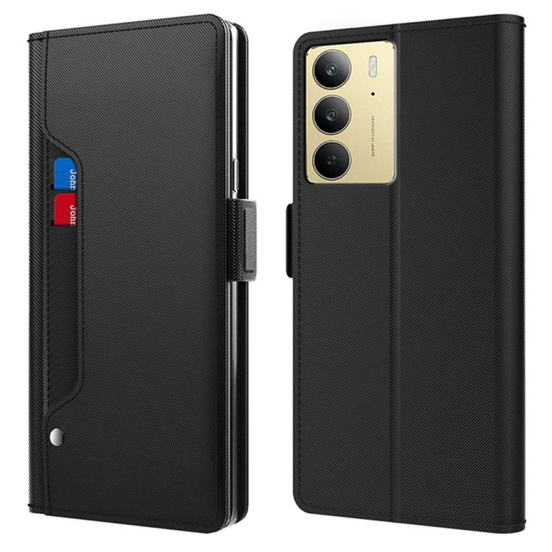 Folio Deksel Realme C75 Speil Og Avtakbar Kortholder Beskyttelse Deksel