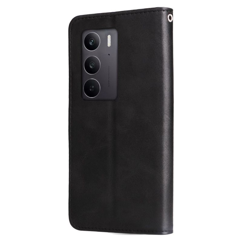 Lærdeksel Folio Deksel Realme C75 Glidelåslomme