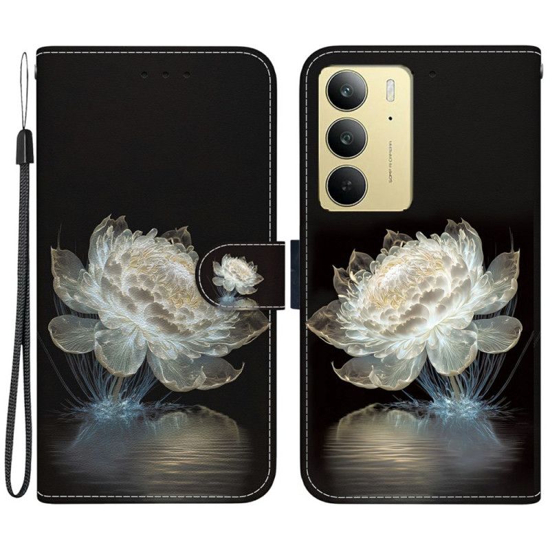 Lærdeksel Folio Deksel Realme C75 Mobildeksel Krystallpeon