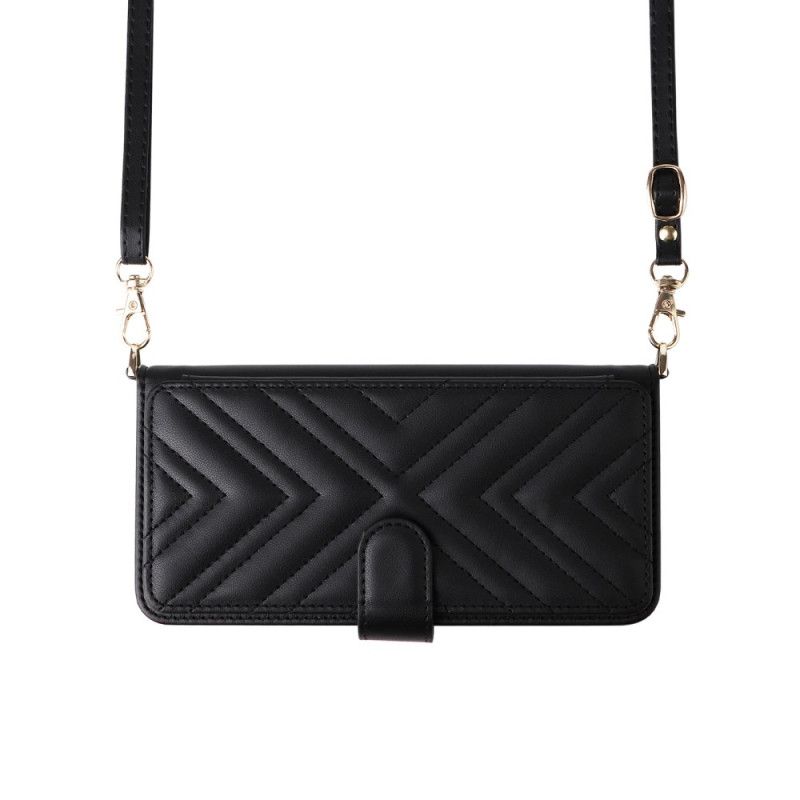 Lærdeksel Folio Deksel Realme C75 Mobildeksel Premium Design Med Stropp Og Skulderstropp