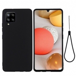 Deksel Til Samsung Galaxy A42 5G Flytende Silikon Med Snor