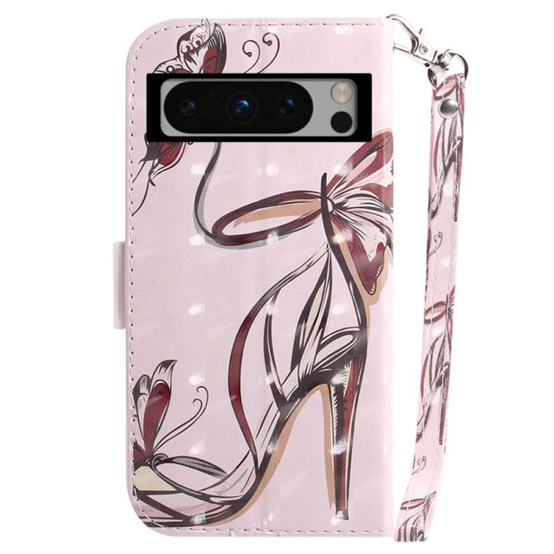 Folio Deksel Google Pixel 8 Pro Strappy Pumpe