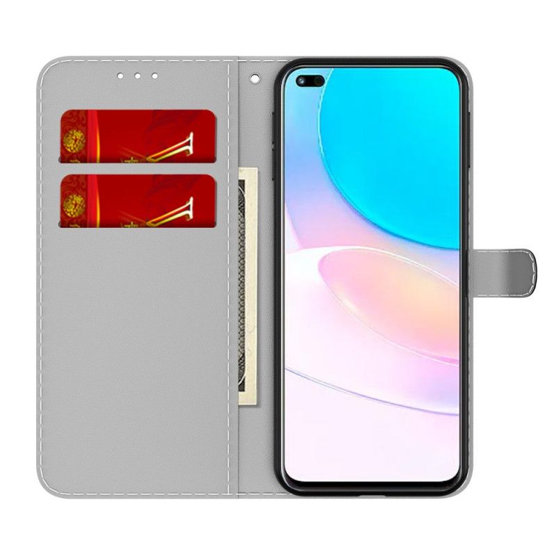 Folio Deksel Til Huawei Nova 8i / Honor 50 Lite Abstrakt Mønster