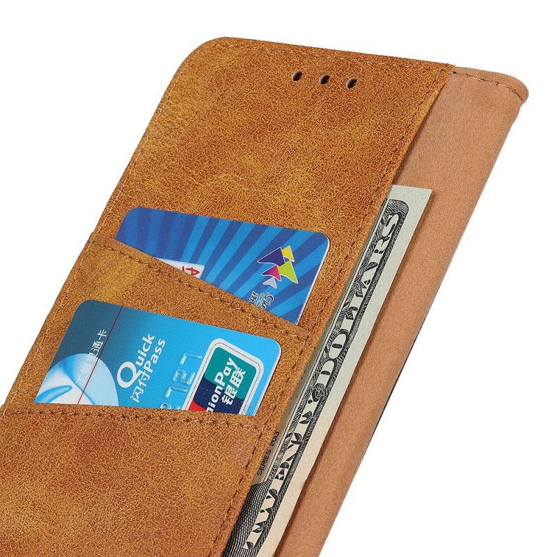 Folio Deksel Til Huawei Nova 8i / Honor 50 Lite Lærdeksel Vintage Magnetisk Klaff