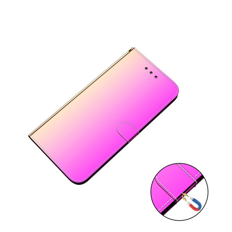 Folio Deksel Til Huawei Nova 8i / Honor 50 Lite Speil I Kunstskinn