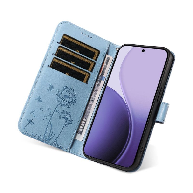 Folio Deksel Oppo Reno 14 5g Løvetann Med Stropp