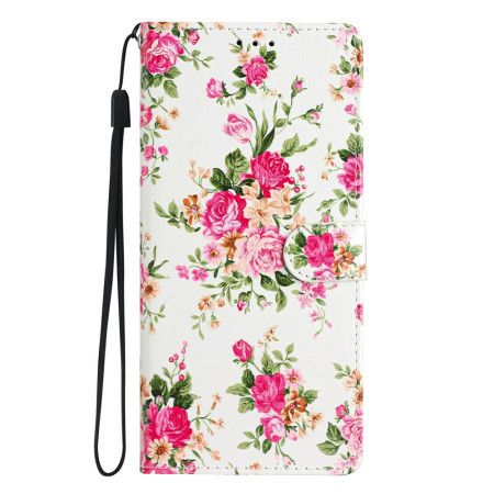 Folio Deksel Oppo Reno 14 5g Rød Blomster