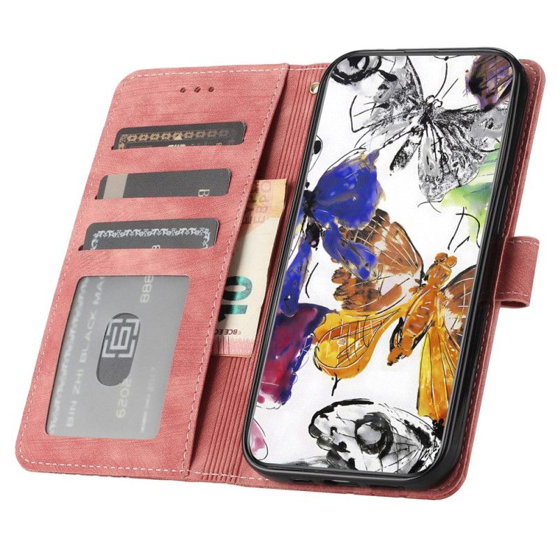 Folio Deksel Oppo Reno 14 5g Sommerfugler Med Semsket Skinneffekt