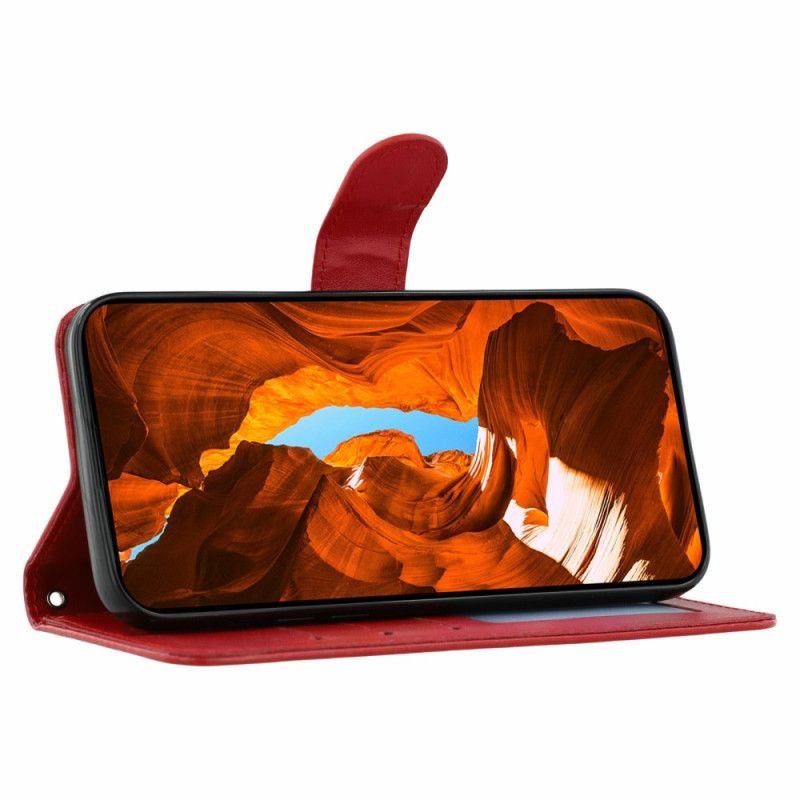 Folio Deksel Til Oppo Reno 14 5g Læreffekt Med Stropp