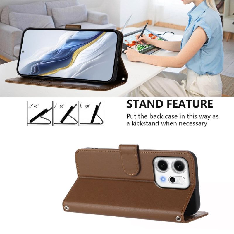 Folio Deksel Til Oppo Reno 14 5g Monokrom