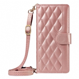 Folio Deksel Til Oppo Reno 14 5g Vattert Med Stropp Og Skulderstropp