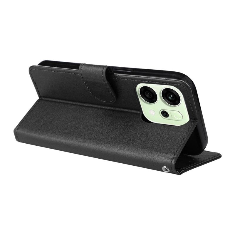 Lærdeksel Folio Deksel Oppo Reno 14 5g Mobildeksel Klassisk Skinnstil