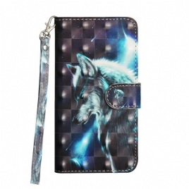 Folio Deksel Til Samsung Galaxy A21s Majestic Wolf