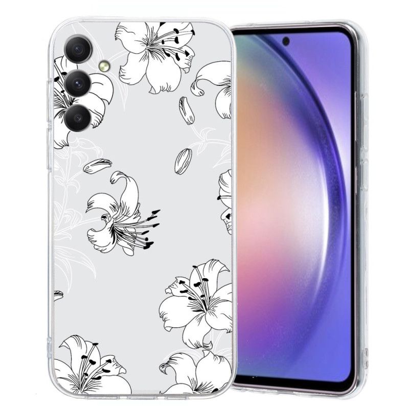 Deksel Samsung Galaxy S26 Hvite Blomster Beskyttelse Deksel