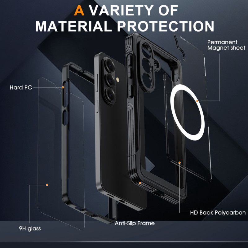 Deksel Samsung Galaxy S26 Magnetisk Med Beskyttelsesfilm I Herdet Glass