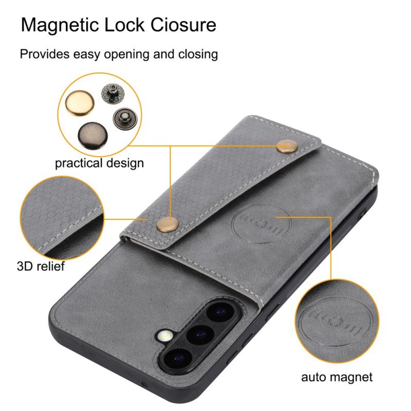 Deksel Samsung Galaxy S26 Mobildeksel Kortholder I Skinneffekt