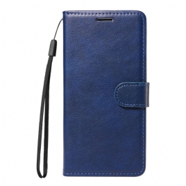 Folio Deksel Samsung Galaxy S26 Ensfarget Imitasjon I Skinn