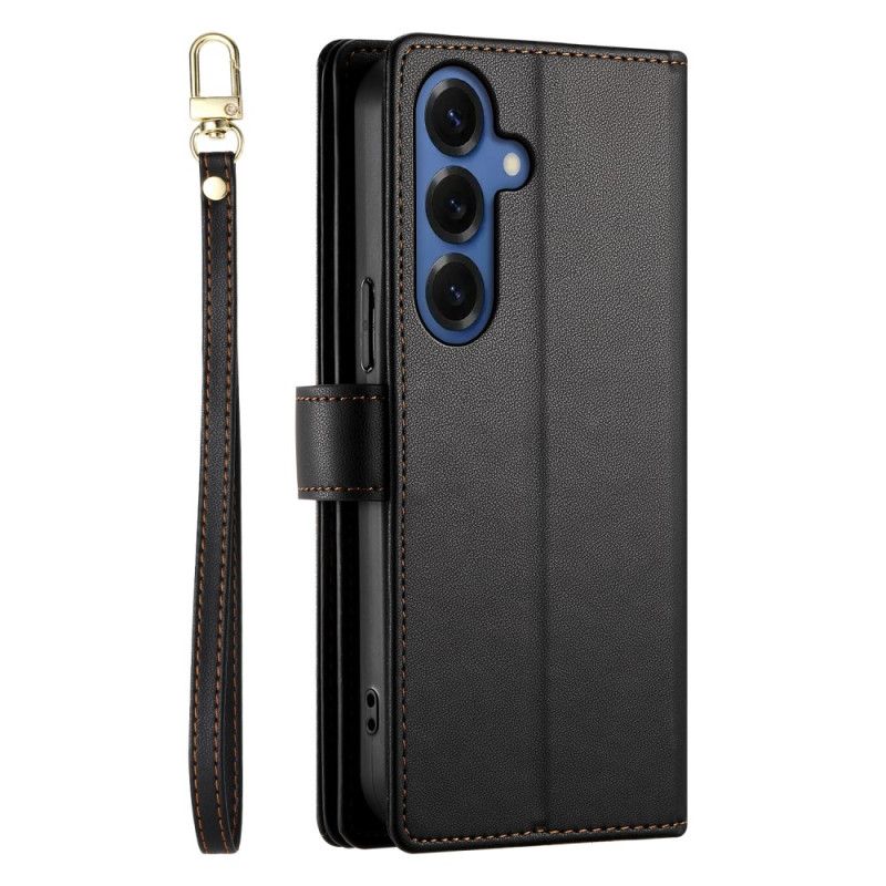 Folio Deksel Samsung Galaxy S26 Glidelåslomme Og Skulderstropper Beskyttelse Deksel