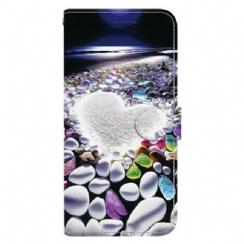 Folio Deksel Samsung Galaxy S26 Hvitt Hjerte