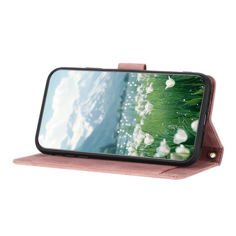 Folio Deksel Samsung Galaxy S26 Lommebok Med 5 Kortspor I Blomster