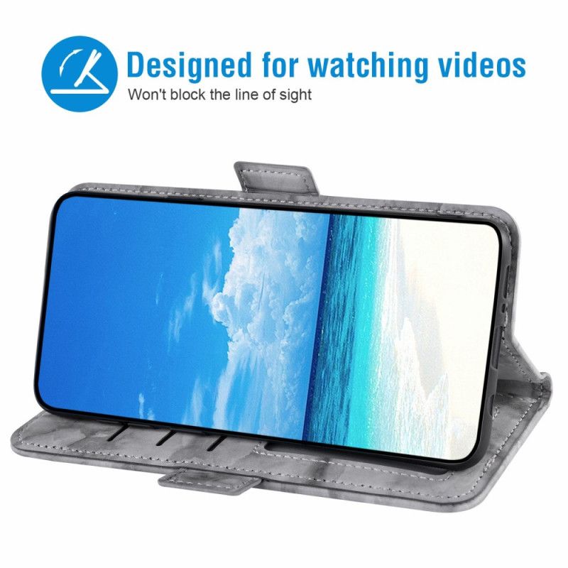 Folio Deksel Samsung Galaxy S26 Marmormønster Og Dobbel Lås Beskyttelse Deksel