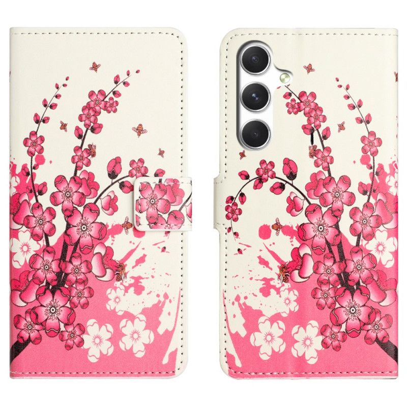 Folio Deksel Samsung Galaxy S26 Plommeblomster Beskyttelse Deksel