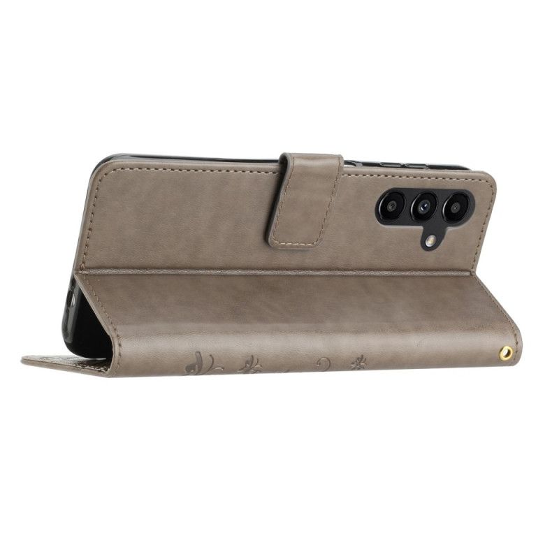 Folio Deksel Samsung Galaxy S26 Sommerfugl Og Blomster