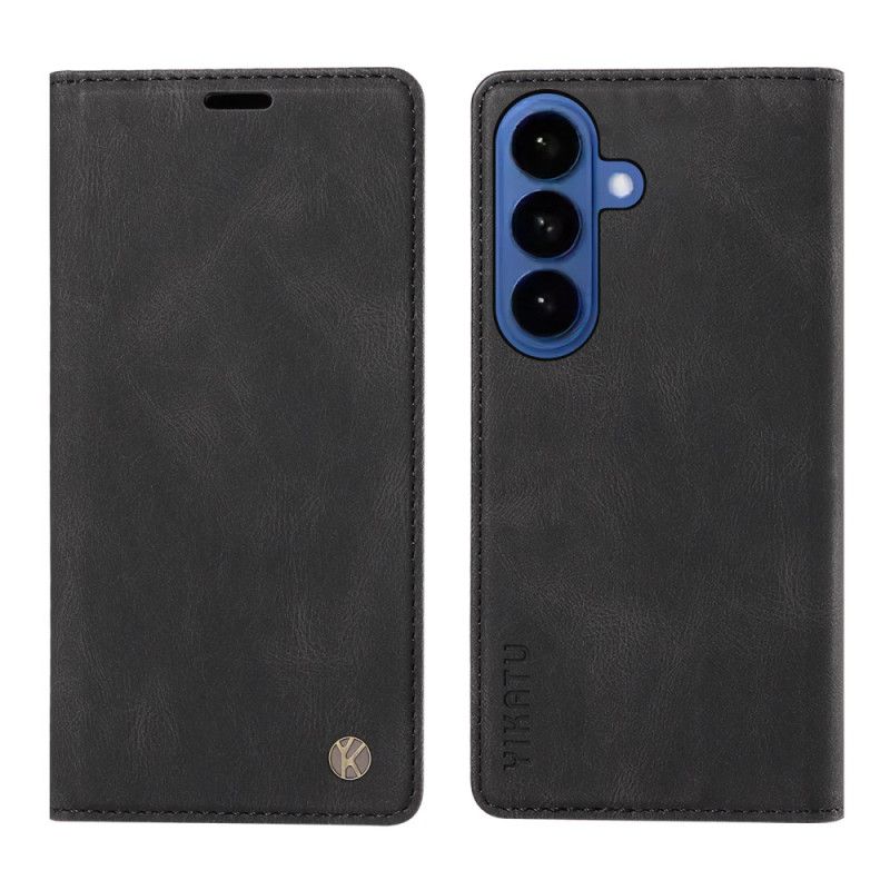 Folio Deksel Samsung Galaxy S26 Yikatu Semsket Skinn-effekt Beskyttelse Deksel