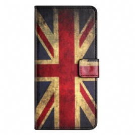 Lærdeksel Folio Deksel Samsung Galaxy S26 Mobildeksel Britisk Vintageflagg
