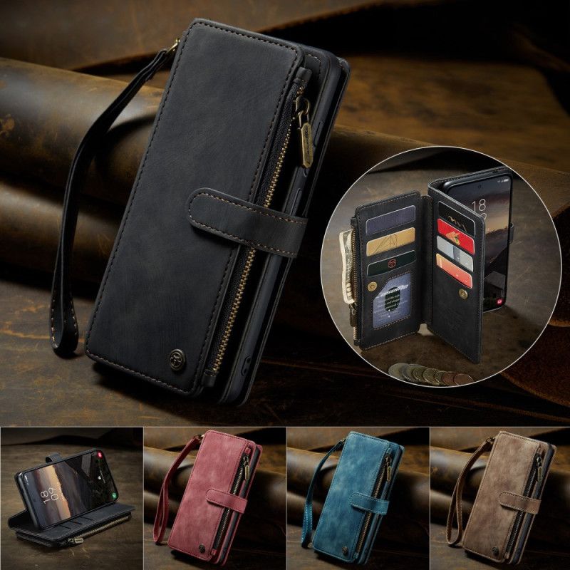 Lærdeksel Folio Deksel Samsung Galaxy S26 Mobildeksel Caseme Semsket Skinneffekt