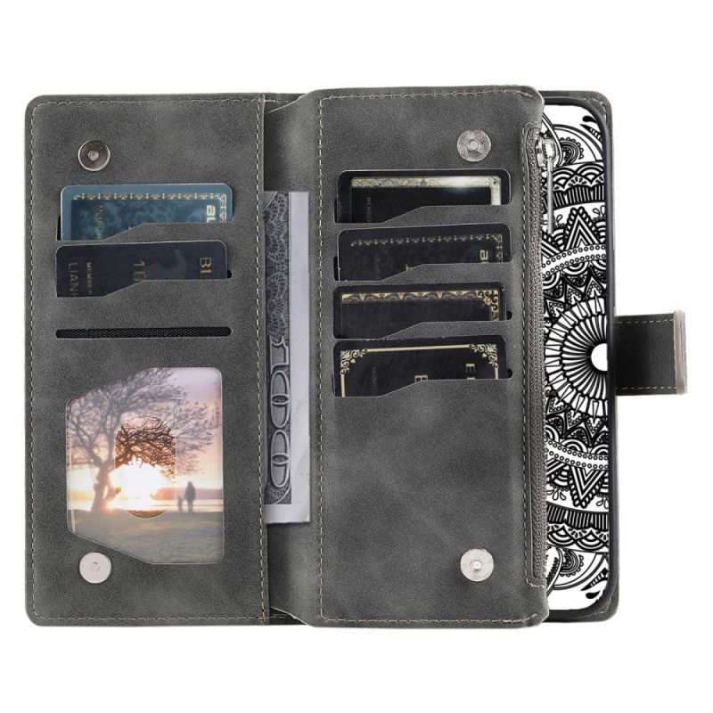 Lærdeksel Folio Deksel Samsung Galaxy S26 Mobildeksel Lommebok Med Mandalamønster Og Semsket Skinneffekt