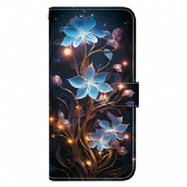 Lærdeksel Folio Deksel Samsung Galaxy S26 Små Blomsterlykter