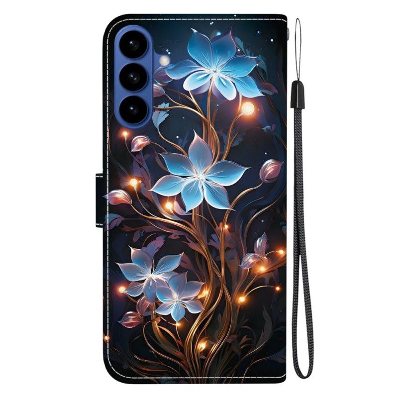 Lærdeksel Folio Deksel Samsung Galaxy S26 Små Blomsterlykter