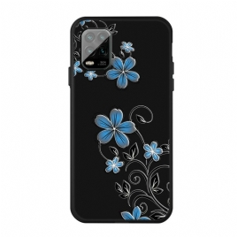 Mobildeksel Til Xiaomi Mi 10 Lite Blå Blomster