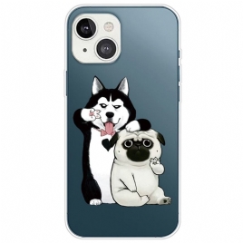 Deksel Til iPhone 14 Plus Morsomme Hunder