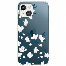 Mobildeksel Til iPhone 14 Plus Hvite Blomster