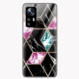 Deksel Til Xiaomi 12 / 12X Marmordesign Herdet Glass