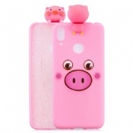 Deksel Til Huawei Y7 2019 Funny Pig 3d