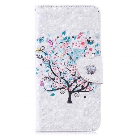 Folio Deksel Til Huawei Y7 2019 Blomstret Tre