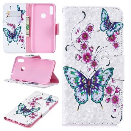 Folio Deksel Til Huawei Y7 2019 Fantastiske Sommerfugler
