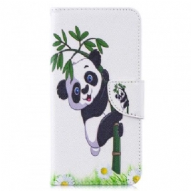 Lærdeksel Til Huawei Y7 2019 Panda På Bambus