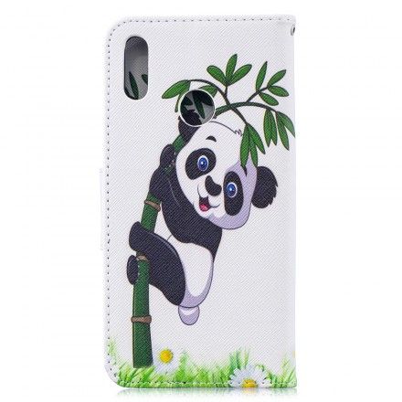 Lærdeksel Til Huawei Y7 2019 Panda På Bambus
