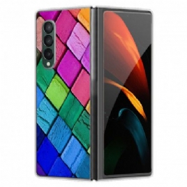 Deksel Til Samsung Galaxy Z Fold 3 5G Fargede Kuber