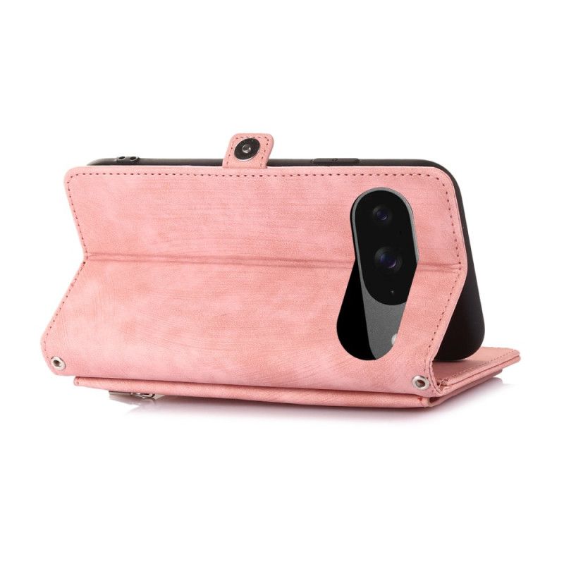 Folio Deksel Google Pixel 10 / 10 Pro / 9 / Lommebok I Semsket Skinn Med Pro-effekt Beskyttelse Deksel