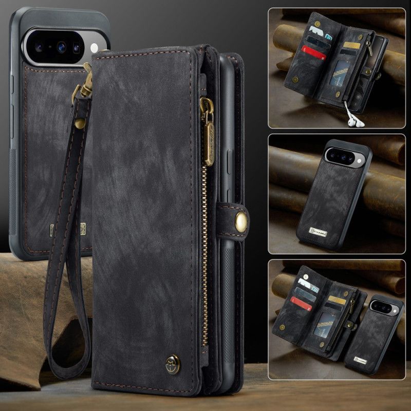 Folio Deksel Google Pixel 10 / 10 Pro Avtakbart Etui Og Håndleddsstropp