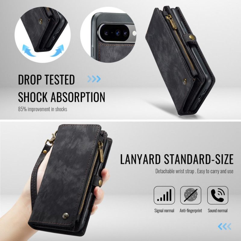 Folio Deksel Google Pixel 10 / 10 Pro Avtakbart Etui Og Håndleddsstropp