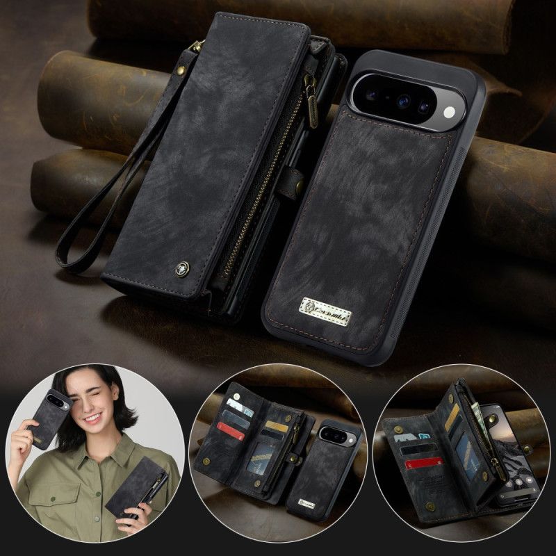 Folio Deksel Google Pixel 10 / 10 Pro Avtakbart Etui Og Håndleddsstropp