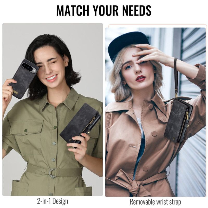 Folio Deksel Google Pixel 10 / 10 Pro Avtakbart Etui Og Håndleddsstropp